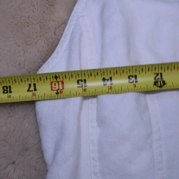 Michael Kors White Linen Vest Size Large - Picture 5 of 10